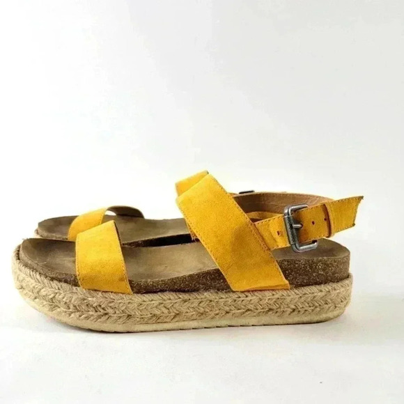 Sun Tan Platform Espadrille Strappy Sandals - 9 - Picture 2 of 8